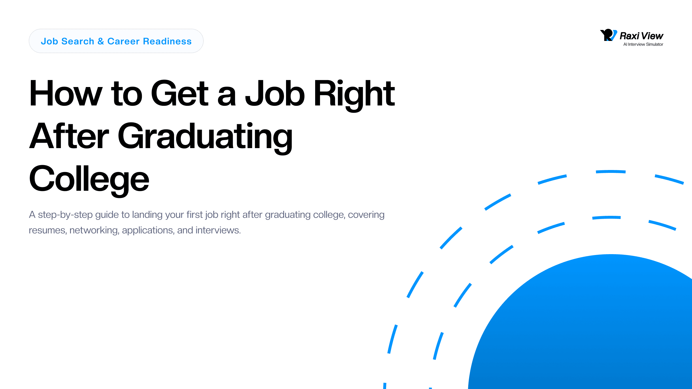 How to Get a Job Right After Graduating College